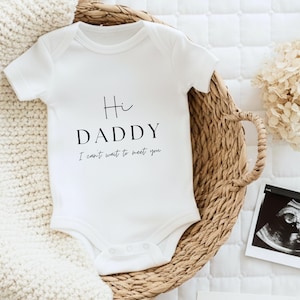 Pregnancy Announcement For Husband: Hi Daddy Baby Vest, Promoted to Dad