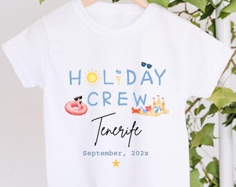 My First Holiday Boys Baby Grow Outfit, Matching Family Holiday Crew Shirts, Matching Boys Travel Shirt, Tenerife Kids Beach Outfit