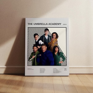 The Umbrella Academy Movie Poster, The Umbrella Academy Poster, The Umbrella Academy Print, Minimalist Movie Poster, Wall Print, Wall decor