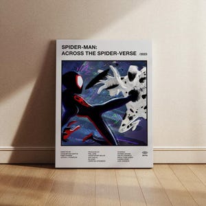 Spider-Man: Across the Spider-Verse Movie Poster, Minimalist Movie Poster, Wall Print, Wall decor