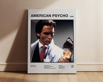 American Psycho Movie Poster, American Psycho Poster, American Psycho Print, Minimalist Movie Poster, Wall Print, Wall decor