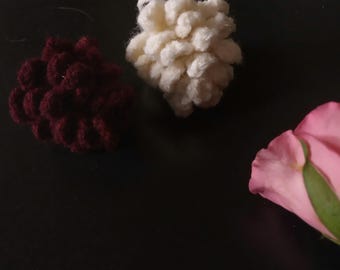 Christmas Crochet Pine Cone pattern , Christmas tree ornaments instant download PDF and Video Tutorial