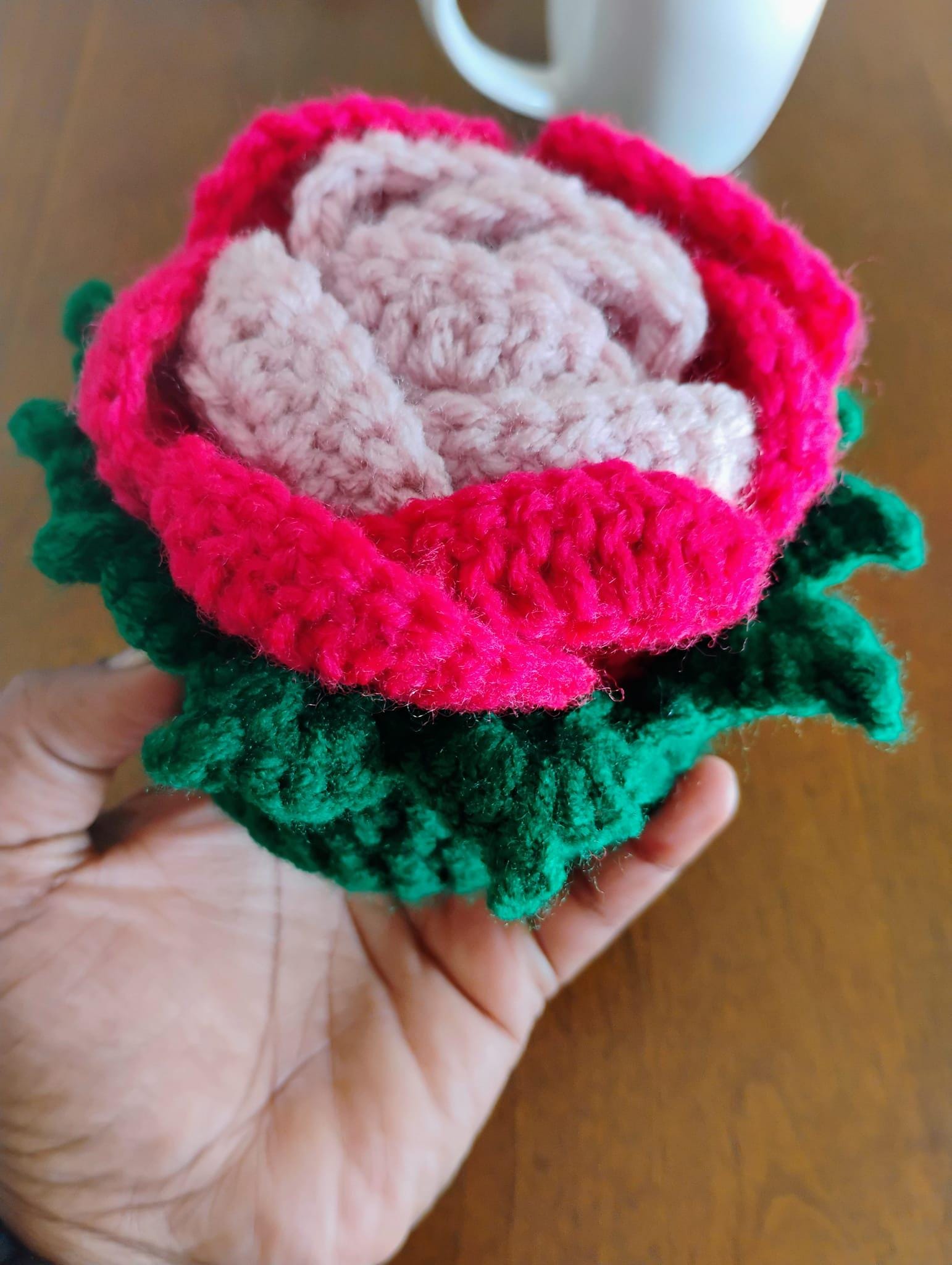 Crochet Heart Coasters in a Basket Pattern, valentine crochet patterns, Crochet Flower Basket Patterns PDF & Video Tutorial