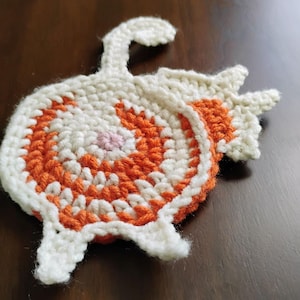 Peeking Cat Butt Coaster Crochet Pattern PDF – Cute & Fun DIY Cat Lover, Cat Mom Gifts | Instant Download