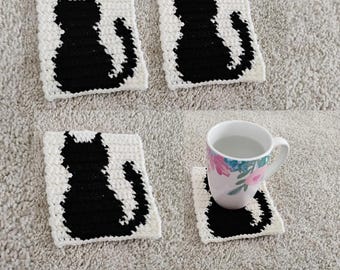 Crochet Cat Coaster Pattern: Beginner-Friendly DIY (PDF Download)