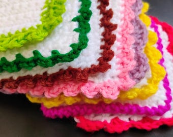 Crochet Edging Pattern Bundle - 9 Edge Patterns, Crochet Lace border, Free Crochet Pattern leaf, mug rugs, Coasters, baby blanket border PDF