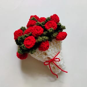 Crochet Rose Bouquet Blanket Pattern PDF, Mug Rug