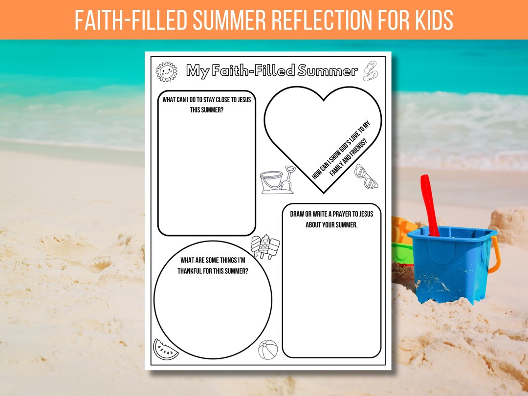Summer Reflection Worksheet.pdf Christian Kids Summer Reflection Printable: Faith-filled Activity (PDF ...