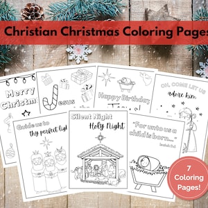 Nativity Coloring Pages | Christmas Activity Page | Christmas Coloring for Kids | Sunday School, Church, Homeschool Christmas Activity
