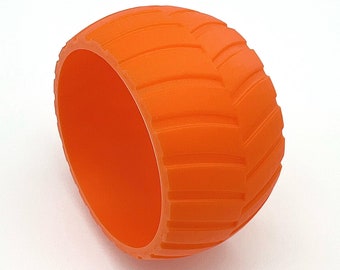 Wheel protection ORANGE for WORX Landroid robotic lawnmower L1000 M1000 M500 M700 S300 and many more. Profile front wheel