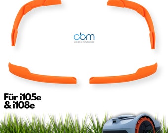 Edge protection for Segway Navimow i105e & i108e, side protection, tuning bumper, robotic lawnmower, orange