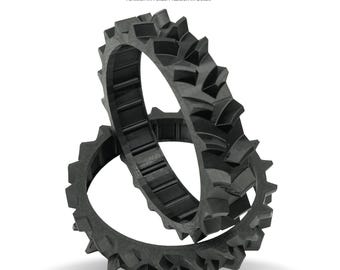 Tractor Grip Wheel Profile for Worx Landroid S & M Series | Set of 2 All-Terrain | TPU