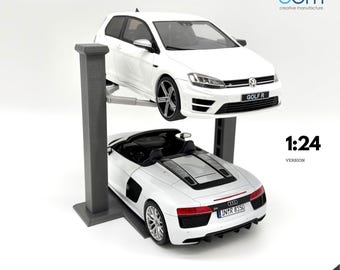 Car lift for 1:24 scale vehicles, model cars, model making, diorama, model display case