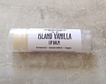 Island Vanilla Vegan Lip Balm • Organic Natural Vanilla Lip Balm • Earth Mineral Cosmetics