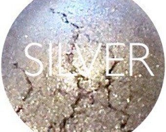 Silver Mineral Eyeshadow • Vegan And  Gluten Free Mineral Makeup • Earth Mineral Cosmetics