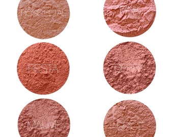 Mineral Makeup Blush Samples • Natural Vegan and Gluten-Free Makeup • Handmade Mineral Blush • Earth Mineral Cosmetics