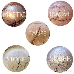 Mineral Eyeshadow • 5 Piece Mineral Eyeshaow Gift Set • Natural Makeup • Handmade Makeup • Earth Mineral Cosmetics