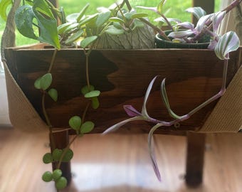 Vintage chair planter box • Wall art home decor • Handmade houseplant planter box