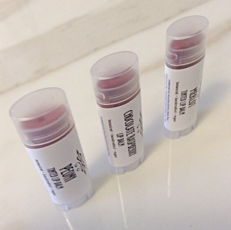 Tinted Lip Balm Gift Set Natural Handmade Tinted Lip Balm Etsy