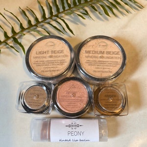 ミネラルメイクアップ • 6 点メイクアップギフトセットスターターキット • グルテンフリー & ビーガンミネラルメイクアップ • アースミネラルコスメティック