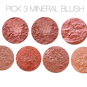 Mineral Makeup * Mineral Blush * Pick 3 Mineral Blush Samples