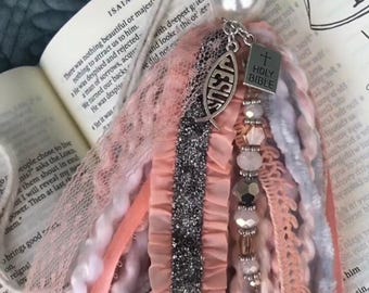 Coral Shimmer Bible Tassel