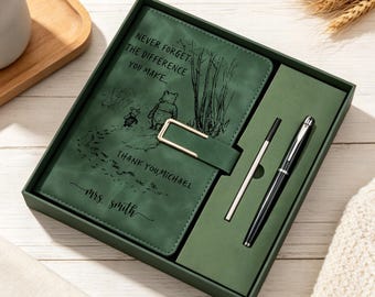 Never Forget the Difference You Make Personalized Notebook Set Retirement Gift For Coworker Thank You Teacher Gift Teacher