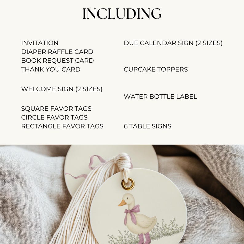 Vintage Floral Baby Shower Bundle - Grandmillennial Little Goose ...