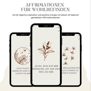 Cartes de motivation Mentalité financière - Cartes d'affirmation | Manifestation numérique | téléchargement numérique