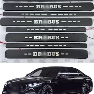 8 pcs Stainless Steel LED Door Sills Scuff plates fits Mercedes-Benz W223 S-Class 2021+