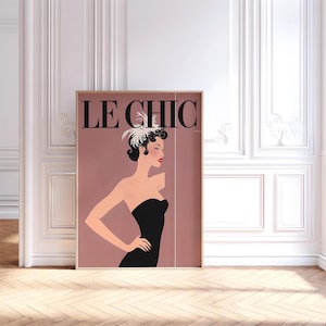 Vintage Wall Art for Dressing Room Fashion Illustration Printable Poster for Bedroom Retro Fashion Decor Digital Download Boutique Wall Art