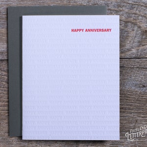 Carte de vœux Typographique Anniversaire - Design Moderne avec Impression Aveugle (single)