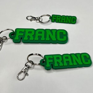 3 Key chains - 3D printed Custom Key Chain - Name tag for school bag -  name tag for pencil case - name tag for lunch box