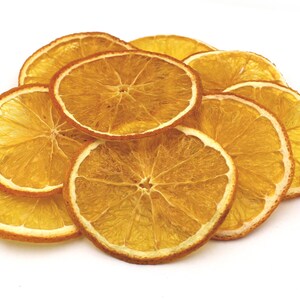 Dried ORANGE slices for decorating food and drinks.
