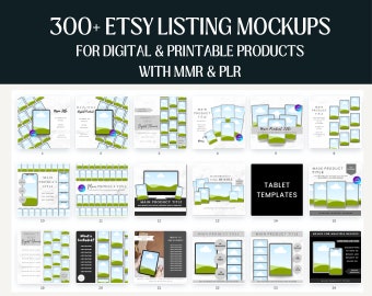 Etsy Listing Mockups: 333+ Canva Templates with PLR & MRR