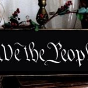 Black Primitive Sign We The People Americana Independence Day 4th of July