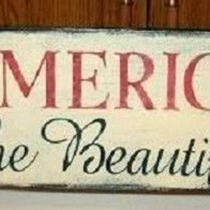 Primitive Sign 4 juli Americana Style America The Beautiful Stars Distressed Country Sign Gratis verzending naar de VS