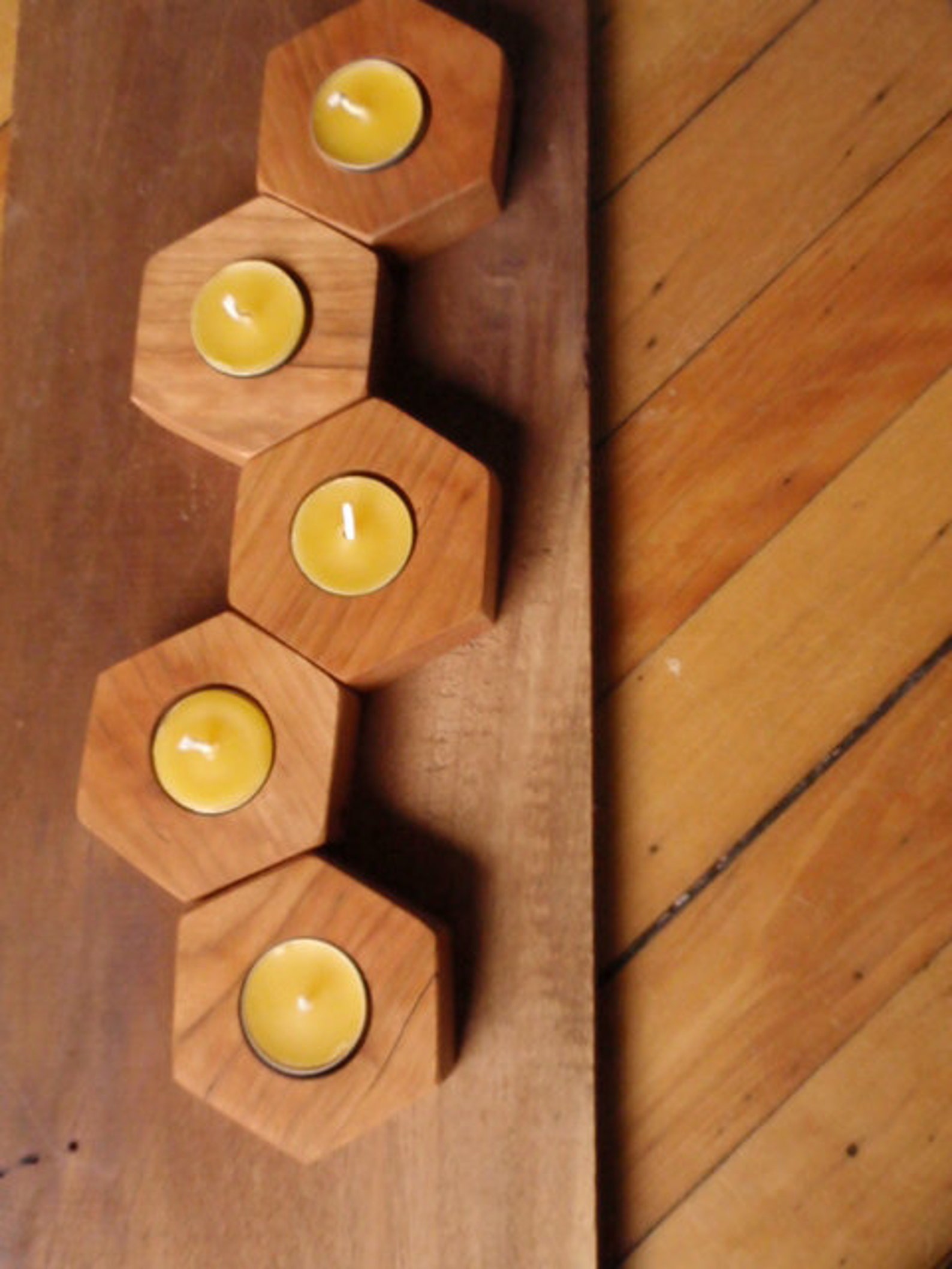 Beehive Modular Candle Holder set of Three Modern Cherry Etsy