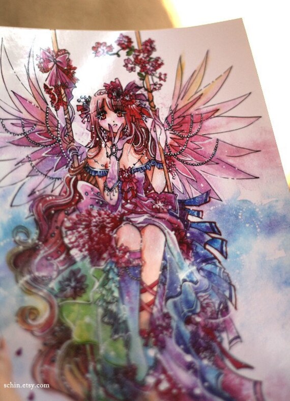 Rainbow Fairy. Anime Manga Kawaii Angel Sweet Lolita Art Print | Etsy