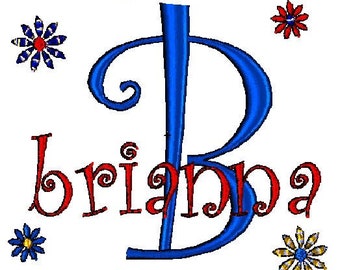 Huge Set Swirly Curlz Machine Embroidery Monogram Fonts Designs Instant Download Sale