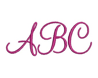 Satin Script Machine Embroidery Monogram Fonts Designs 4x4 5x7 Hoop Instant Download Sale