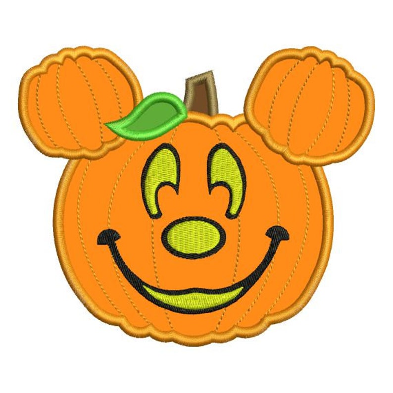 Applique Mickey Mouse Pumpkin Jack o Lantern Machine | Etsy