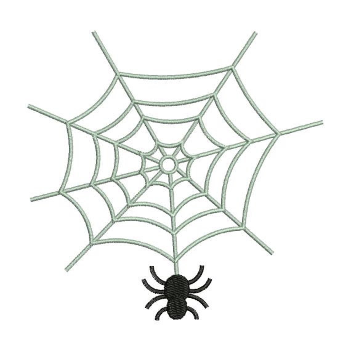 Spider on web halloween machine embroidery designs 4x4  5x7  etsy