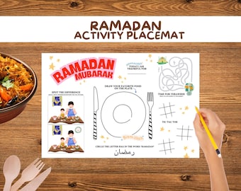 Ramadan Placemat Printable - Kids Iftar Placemat - Ramadan Activity - Ramadan Decoration - Iftar Table - Ramadan Coloring -Eid -Ramadan 2025