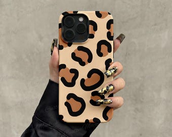 Beige Leopard Print Neutral iPhone Case