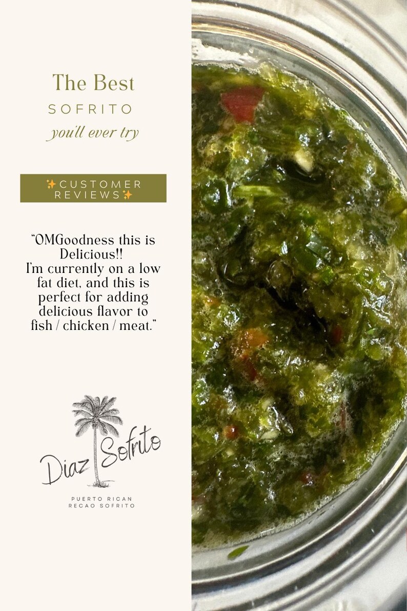 Puerto Rican Condiments Authentic Puerto Rican Sofrito - Recao | Caribbean Cooking Marinade ...