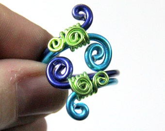 Spiral Burst Adjustable Ring