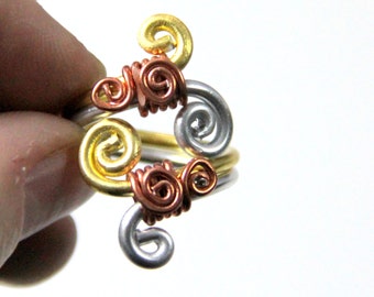 Spiral Burst Adjustable Ring