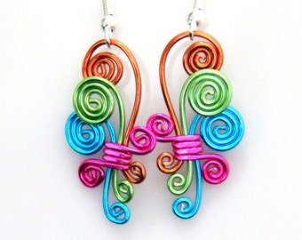 Cascading Spiral Hypo Allergenic Earrings