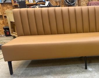 Custom Banquette Bench Dining Bench Banquette Dining Nook Booth Dining Sofa Booth Vertical Channel Back